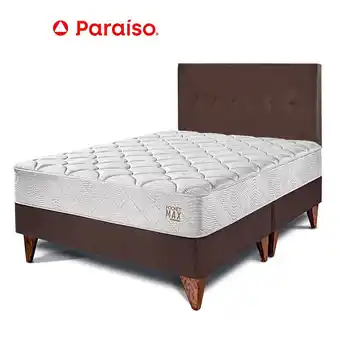 Tottus Dormitorio europeo pocket max queen- chocolate oferta