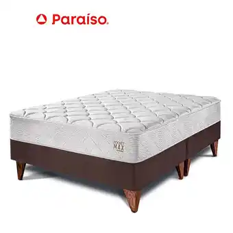 Tottus Cama europea pocket max king- chocolate oferta