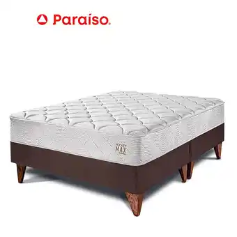 Tottus Cama europea pocket max queen- chocolate oferta