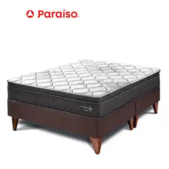 Tottus Cama europea pocket star queen- chocolate oferta