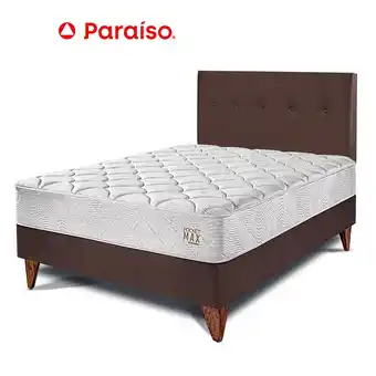 Tottus Dormitorio europeo pocket max 2 plazas- chocolate oferta