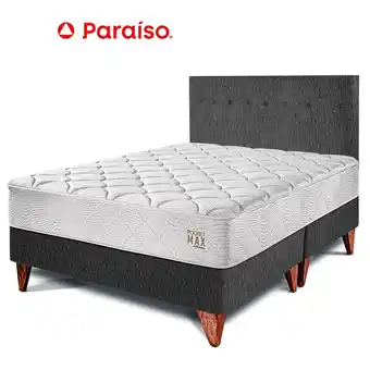 Tottus Dormitorio europeo pocket max king- charcoal oferta
