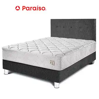 Tottus Dormitorio pocket max 2 plaza - charcoal oferta