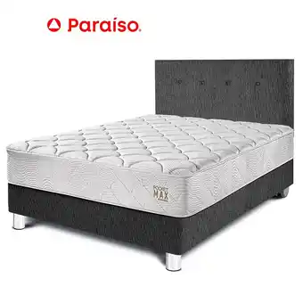 Tottus Dormitorio pocket max 1.5 plaza - charcoal oferta