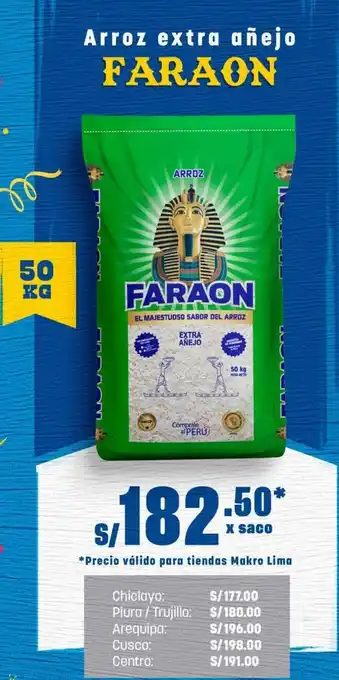 Makro Arroz extra añejo FARAON 50kg oferta