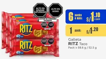 Makro Galleta RITZ Taco Pack x 58.6g/52.5g oferta