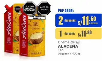 Makro Crema de ají ALACENA Tari Doypack x 400 g oferta