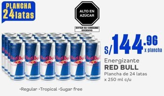 Makro Energizante RED BULL Plancha de 24 latas x 250 ml c/u oferta