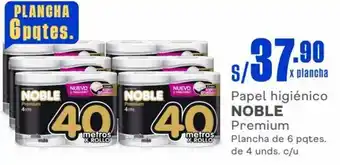 Makro Papel higiénico NOBLE Premium Plancha de 6 pqtes. de 4 unds. c/u oferta