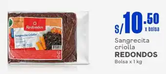 Makro Sangrecita criolla REDONDOS Bolsa x 1 kg oferta