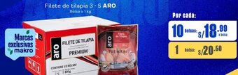 Makro Filete de tilapia 3 - 5 ARO Bolsa x 1 kg oferta