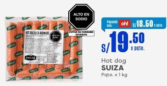 Makro Hot dog SUIZA Pqte. x 1 kg oferta