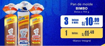 Makro Pan de molde BIMBO Bolsa x 750 g oferta