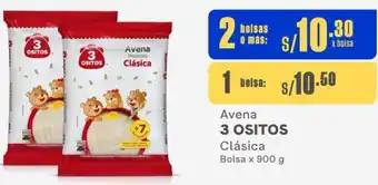 Makro Avena 3 OSITOS Clásica Bolsa x 900 g oferta