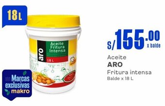Makro Aceite ARO Fritura intensa Balde x 18 L oferta