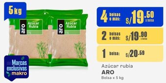 Makro Azúcar rubia ARO Bolsa x 5 kg oferta