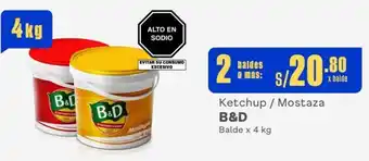 Makro Ketchup / Mostaza B&D Balde x 4 kg oferta