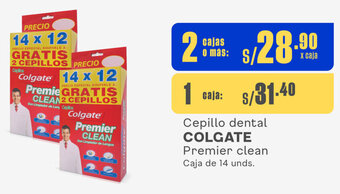 Makro Cepillo dental COLGATE Premier clean Caja de 14 unds. oferta