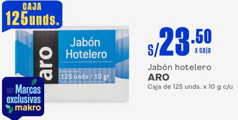 Makro Jabón hotelero ARO Caja de 125 unds. x 10 g c/u oferta