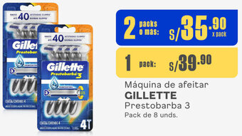 Makro Máquina de afeitar GILLETTE Prestobarba 3 Pack de 8 unds. oferta