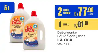 Makro Detergente líquido con jabón LA OCA Und. x 5 L oferta