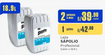 Makro Lejía SAPOLIO Profesional Galón x 18.9 L oferta