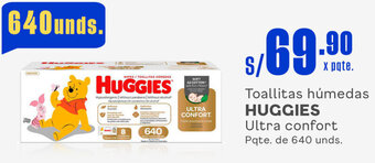 Makro Toallitas húmedas HUGGIES Ultra confort Pqte. de 640 unds. oferta