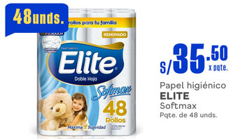 Makro Papel higiénico ELITE Softmax Pqte. de 48 unds. oferta