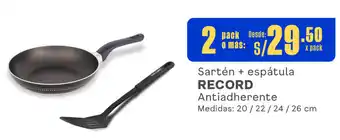 Makro Sartén + espátula RECORD Antiadherente Medidas: 20/22/24/26 cm oferta