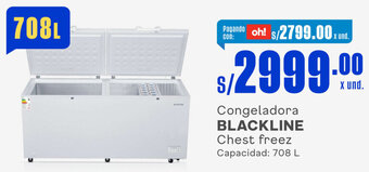 Makro Congeladora BLACKLINE Chest freez Capacidad: 708 L oferta