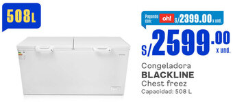 Makro Congeladora BLACKLINE Chest freez Capacidad: 508 L oferta
