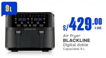 Makro Air fryer BLACKLINE Digital doble Capacidad: 9L oferta