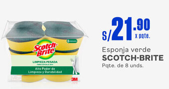Makro Esponja verde SCOTCH-BRITE Pqte. de 8 unds. oferta