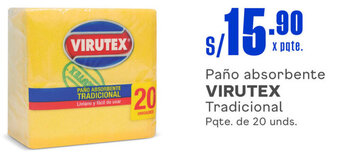 Makro Paño absorbente VIRUTEX Tradicional Pqte. de 20 unds. oferta