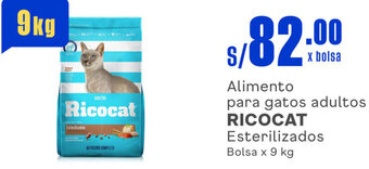 Makro Alimento para gatos adultos RICOCAT Esterilizados Bolsa x 9 kg oferta