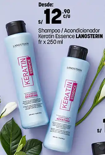 Plaza Vea Shampoo / Acondicionador Keratin Essence LANOSTERIN fr x 250 ml oferta