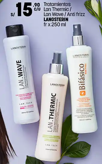 Plaza Vea Tratamientos C/U Lan Thermic / Lan Wave / Anti frizz LANOSTERIN fr x 250 ml oferta