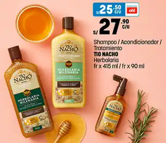 Plaza Vea Shampoo / Acondicionador / Tratamiento TIO NACHO Herbolaria fr x 415 ml/fr x 90 ml oferta