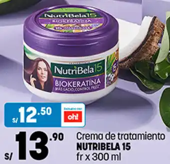 Plaza Vea Crema de tratamiento NUTRIBELA 15 fr x 300 ml oferta