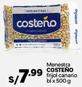 Plaza Vea Menestra .99 COSTEÑO frijol canario blx 500 g oferta