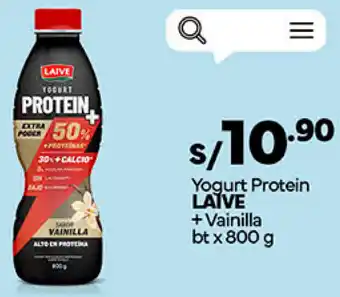 Plaza Vea Yogurt Protein LAIVE +Vainilla bt x 800 g oferta