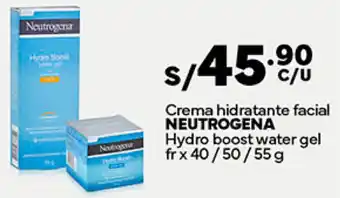 Plaza Vea Crema hidratante facial NEUTROGENA Hydro boost water gel frx 40/50/55 g oferta