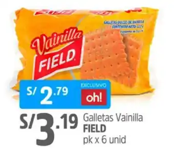 Plaza Vea Galletas Vainilla Field 6 unid oferta