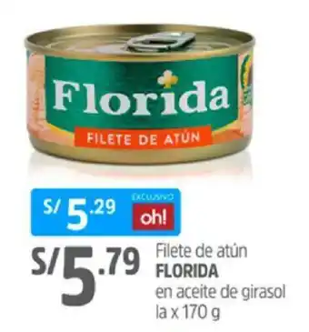 Plaza Vea Filete de atún Florida 170g oferta