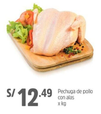 Plaza Vea Pechuga de pollo con alas oferta