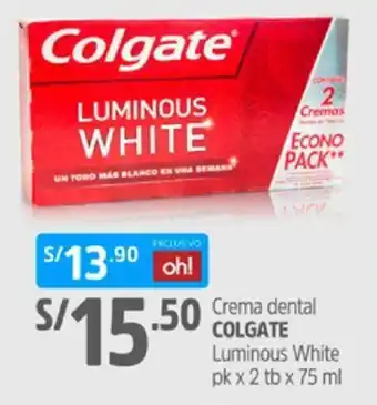 Plaza Vea Crema dental Colgate oferta