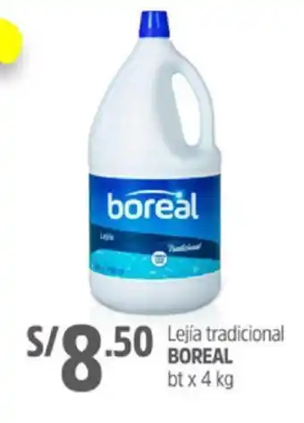 Plaza Vea Lejía tradiciional Boreal 4kg oferta