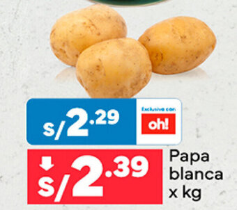 Plaza Vea Papa blanca x kg oferta
