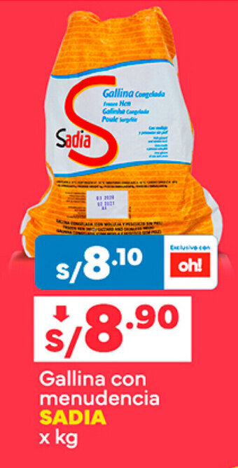 Plaza Vea Gallina con menudencia SADIA x kg oferta