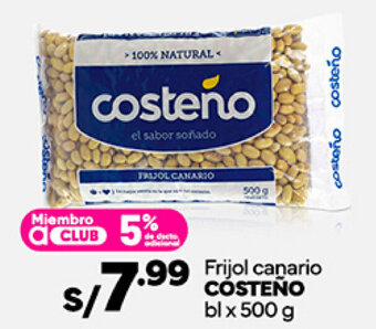 Plaza Vea Frijol canario COSTEÑO bl x 500 g oferta